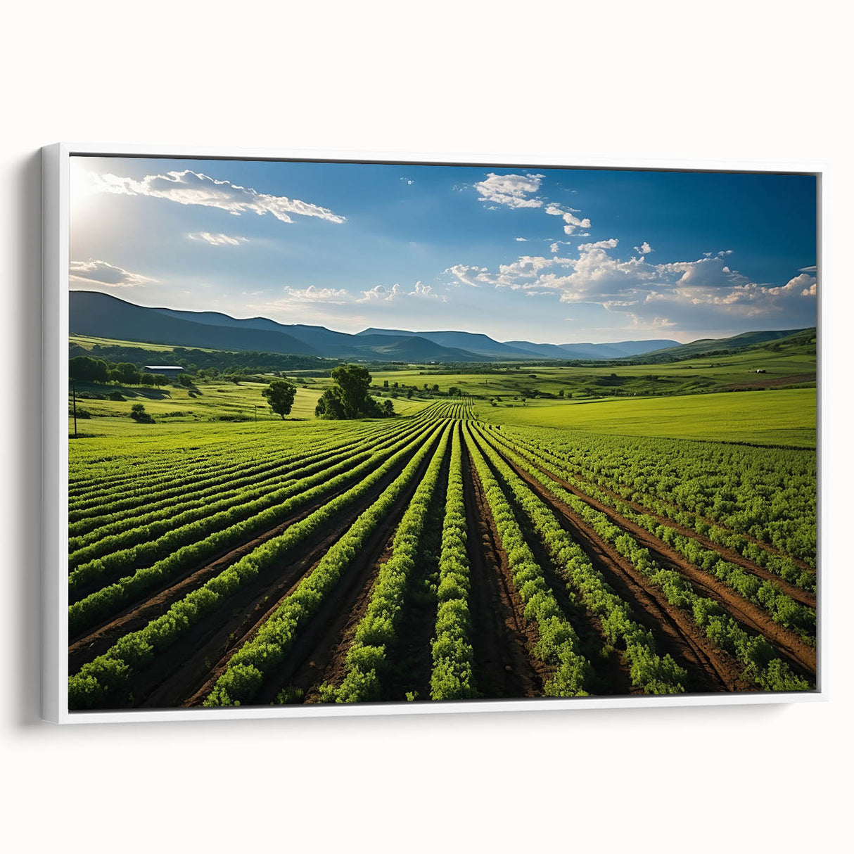 Vintage poster art of Napa Valley with colorful landscape on a large framed canvas, ideal for living room decor.