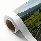 Art deco poster featuring Napa Valley scenery in muted earth tones on a rolled canvas, ideal for nursery wall art.