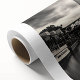 Art Deco style poster of Sacramento skyline in pastel shades on rolled canvas, ideal for nursery wall art.