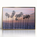 Large art print of Santa Barbara scenery in muted gold tones on acrylic, framed, ideal for modern art wall decor.