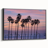 Black and white framed canvas of Santa Barbara landscape, ideal for bedroom wall art.