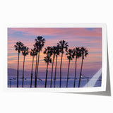 Extra large rolled print of Santa Barbara scenery with floral elements in soft color tones, ideal for art wall dining room.