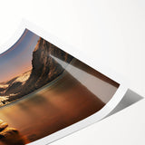 Extra large rolled print featuring line art flowers in muted earth tones, ideal for large living room wall art.