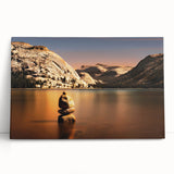 Black and white large canvas print of Yosemite scenery, suitable as kitchen wall art or for bedroom ambiance.