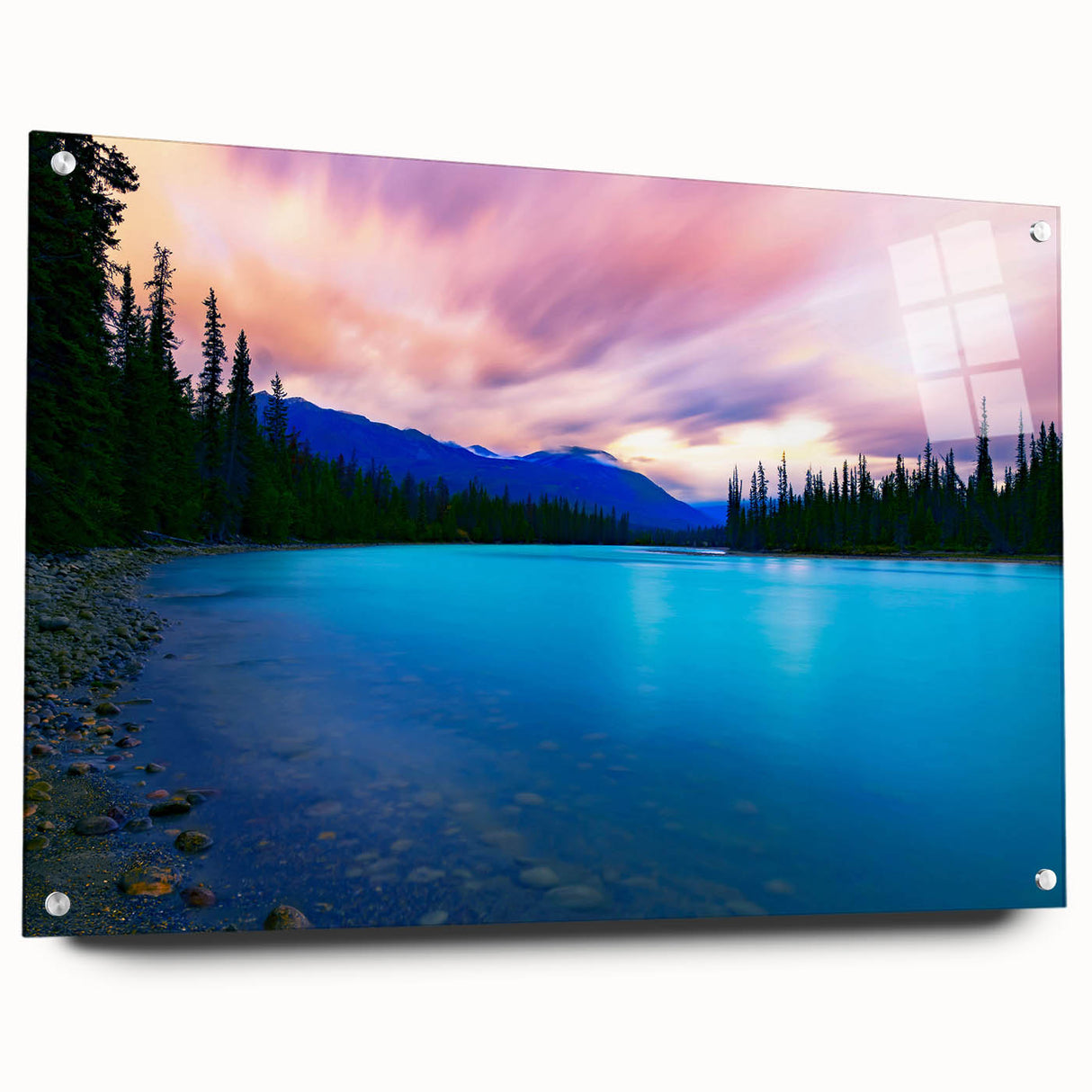 Acrylic print of a Colorado landscape in muted earth tones, suitable for bedroom or dining room decor.