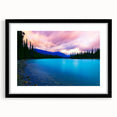 Extra large abstract art print of a colorful Colorado Vail scenery on textured canvas, framed in black.