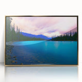 Large art print of Vail, Colorado landscape in muted earth tones on framed acrylic, mid-century modernist style.