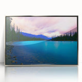 Mid-century modernist art depicting the Vail, Colorado scenery in muted earth tones on a framed acrylic print.