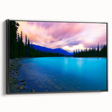 Black and white framed canvas of Vail, Colorado landscape, ideal for bedroom wall art.