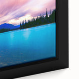 Black wall art featuring a textured view of Vail, Colorado in vibrant colors on a framed canvas.