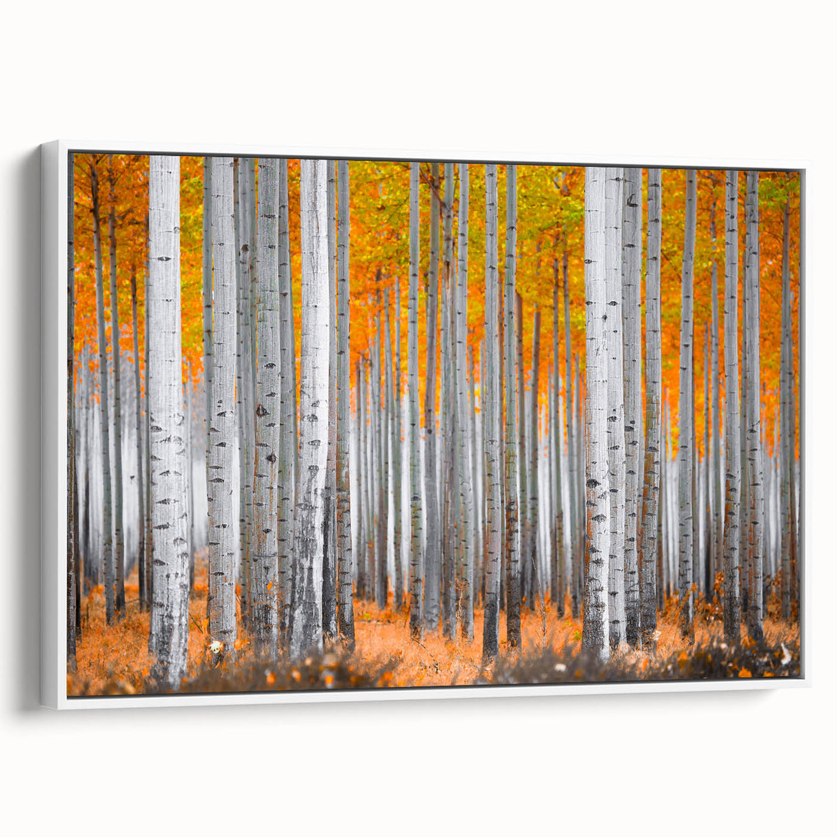 Framed canvas featuring a vintage poster art of Aspen, Colorado in colorful hues, ideal for living room decor.