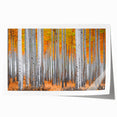 Scenic Aspen landscape in muted green and earth tones on a large rolled canvas, ideal for dining room wall art.