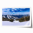 Extra large rolled print of Boulder, Colorado scenery with vibrant green and blue tones, ideal for art wall dining room.