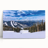 Black and white stretched canvas featuring a large Boulder, Colorado landscape, ideal for kitchen wall art.