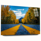 Acrylic glass print of Denver skyline in muted blue and gray tones, suitable for bedroom or dining room art.