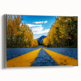 Framed canvas landscape art painting featuring a colorful Denver skyline, ideal for modern office decor.