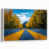 Vintage poster art of Denver skyline in colorful hues on a large framed canvas, ideal for living room decor.