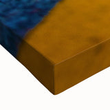 Large art depicting the Denver skyline in black and white on stretched canvas, suitable for bedroom wall decor.