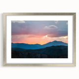 Textured art of the Rocky Mountains in muted earth tones on a framed canvas, suitable for bedroom decor.