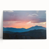 Black and white large canvas print of the Rocky Mountains, ideal for kitchen wall art or bedroom ambiance.