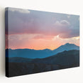 Large canvas print of the Rocky Mountains in Colorado featuring earthy green and brown tones.