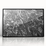 Large abstract wall art depicting a colorful Telluride, Colorado landscape on a black framed acrylic.