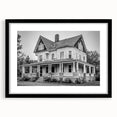 Abstract art print featuring a colorful, textured depiction of a Connecticut scenery on a large black-framed canvas.