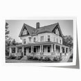 Rolled print of a serene Connecticut landscape featuring lush greenery and a calm river, ideal for dining room wall art.