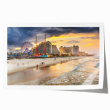 Extra large rolled print of Daytona scenery with vibrant floral designs, ideal for art wall dining room.