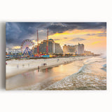 Black and white stretched canvas of Daytona scenery, ideal for kitchen wall art.