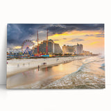 Black and white stretched canvas of Daytona scenery, suitable as large kitchen wall art or for bedroom ambiance.