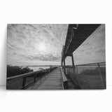 Black and white photograph of Delaware scenery on stretched canvas, suitable as kitchen wall art or for bedroom ambiance.