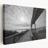 Delaware landscape on large stretched canvas with muted green and blue tones, ideal for kitchen wall art.