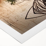 Art deco poster of the Everglades with muted green and blue tones on rolled canvas, suitable for dining room walls.