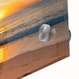 Large abstract wall art depicting Fort Lauderdale in mid-century modernist style with vibrant colors on acrylic glass.