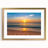 Extra large textured abstract art print of Fort Lauderdale scenery in gold frame, suitable for living room decor.