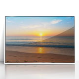 Art deco style poster of Fort Lauderdale scenery in pastel shades, acrylic framed, ideal for nursery wall art.