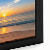 Framed canvas featuring a textured depiction of the Fort Lauderdale skyline in black with colorful accents.