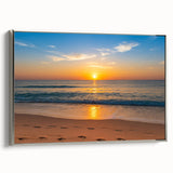 Framed canvas featuring a vintage-style landscape painting of Fort Lauderdale with colorful art accents and black borders.