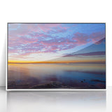 Art Deco style poster of Florida Keys in blue and white tones, acrylic framed, ideal for modern art wall decor.