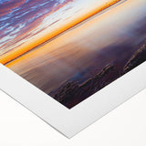 Art deco poster featuring the Florida Keys in shades of blue and green on rolled canvas, suitable for dining room wall art.