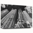 Acrylic print of a vibrant Miami skyline in vivid sunset colors, ideal for dining room decor.