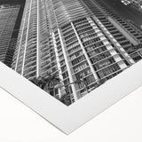 Art deco poster of Miami skyline in pastel shades on rolled canvas, ideal for dining room wall art.