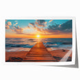 Extra large rolled print of Palm Beach scenery with vibrant florals, ideal for art wall dining room.
