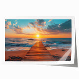 Extra large rolled print of Palm Beach scenery with vibrant florals, ideal for art wall dining room.