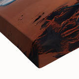 Black and white landscape art painting of Palm Beach on stretched canvas, ideal for bedroom wall decor.