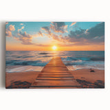 Black and white photograph of Palm Beach on stretched canvas, ideal for kitchen wall art.