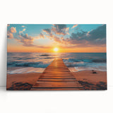 Black and white photograph of Palm Beach on stretched canvas, ideal for kitchen wall art or bedroom ambiance.