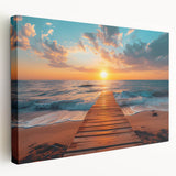 Palm Beach scenery on a large stretched canvas, featuring soft pastel shades, ideal for kitchen wall art.
