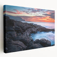 Large canvas print of a vibrant Kauai landscape, ideal for kitchen wall art.